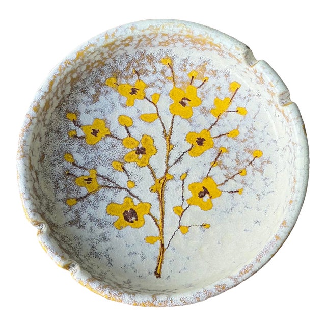 Vintage Italian Glazed Ceramic Ashtray For Sale