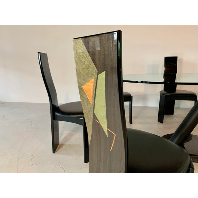 Postmodern Dining Set from Pietro Constantini, Set of 7 For Sale - Image 10 of 14