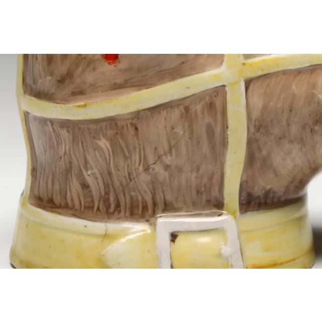 Early 19th Century Antique Early 19th Century English Staffordshire Stirrup Cup in the Form of a Bear For Sale - Image 5 of 7