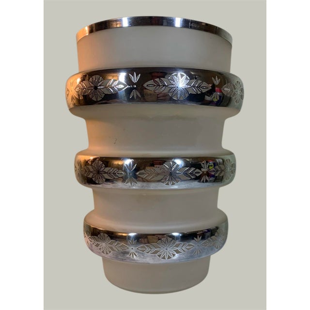 Art Deco French Art Deco Sterling Silver Overlay Vase Circa 1920 For Sale - Image 3 of 7