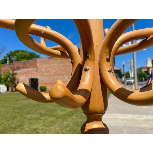 Wood Mid 20th Century Bamboo Hat/Coat Rack Hall Tree Umbrella Holder For Sale - Image 7 of 12