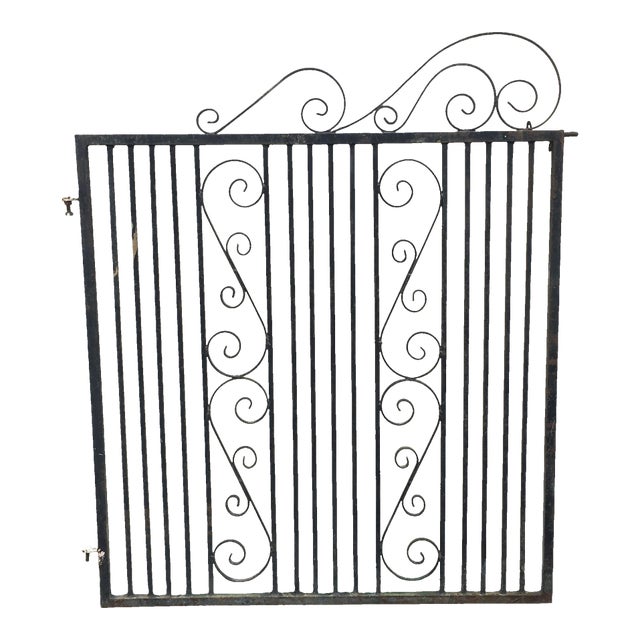 Vintage /Antique Wrought Iron Garden Gate For Sale