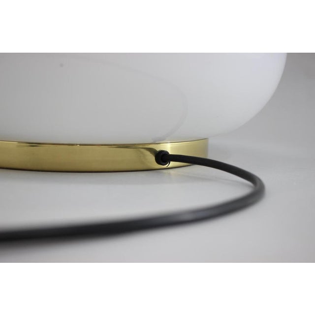 Large Glass and Brass Table Lamp, Italy, 1970s For Sale - Image 4 of 17