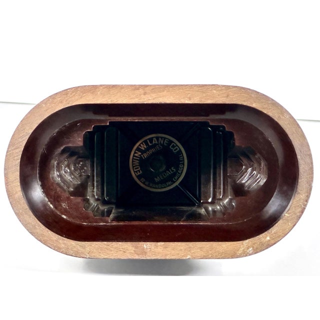 Early 20th Century Fighting Roosters Automobile Radiator Mascot Hood Ornament on Bakelite Trophy Base For Sale - Image 9 of 10