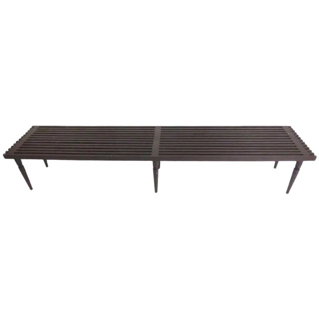 1970s Mid-Century Modern Slat Bench For Sale