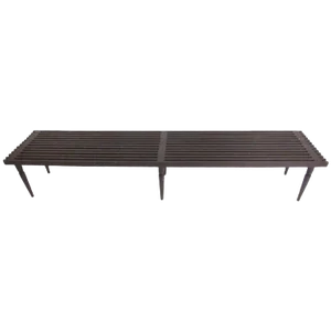 1970s Mid-Century Modern Slat Bench