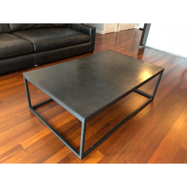 Restoration Hardware Metal Parquet Coffee Table Chairish