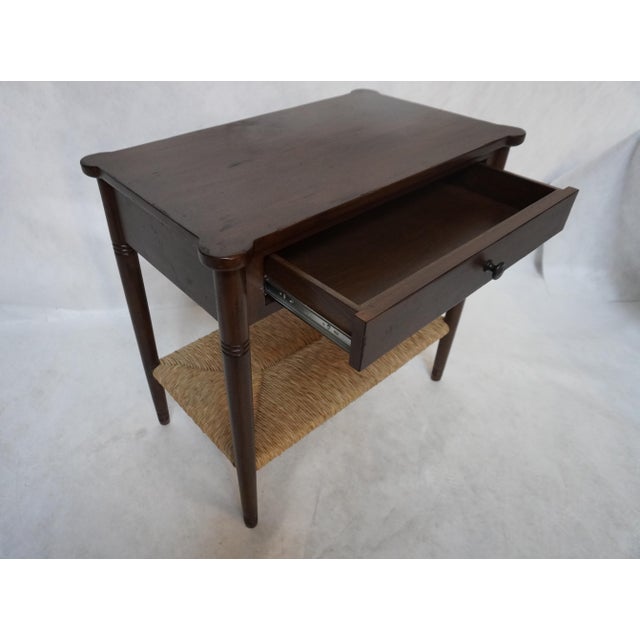 Miramar End Table With Drawer and Rush Shelf From Rooms & Gardens For Sale - Image 4 of 18