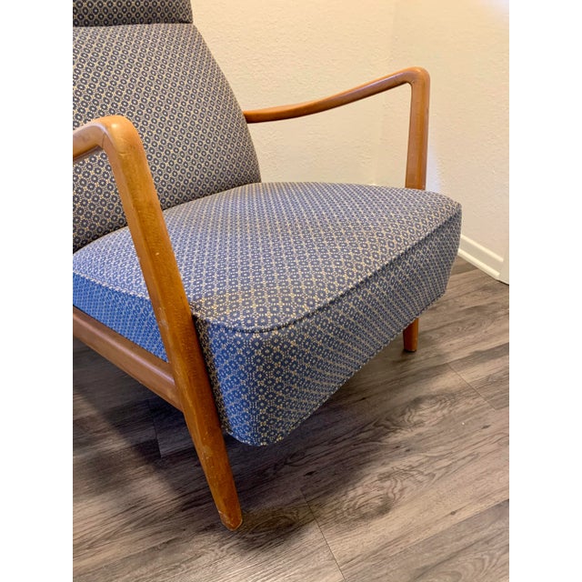 Blue Mid Century Modern Dux Lounge Chair and Ottoman Set - Folke Ohlsson For Sale - Image 8 of 13