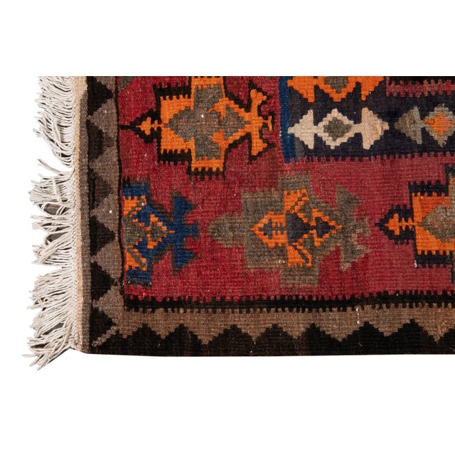 Textile Mid-20th Century Vintage Kilim Rug 4' 10" X 11' 4'' For Sale - Image 7 of 13
