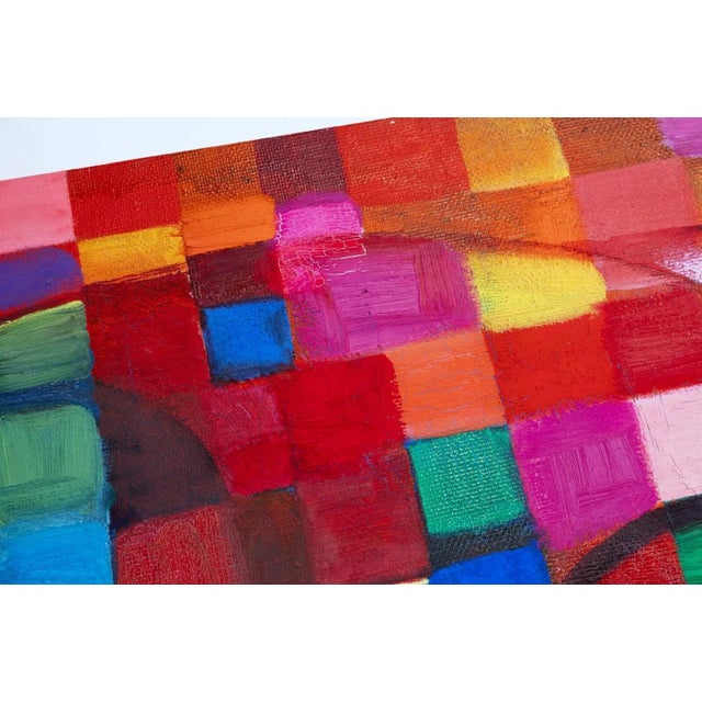 Linas Cicenas 3 Sesekes Signed Contemporary Cubist Oil Painting on Canvas 2001 For Sale - Image 10 of 11