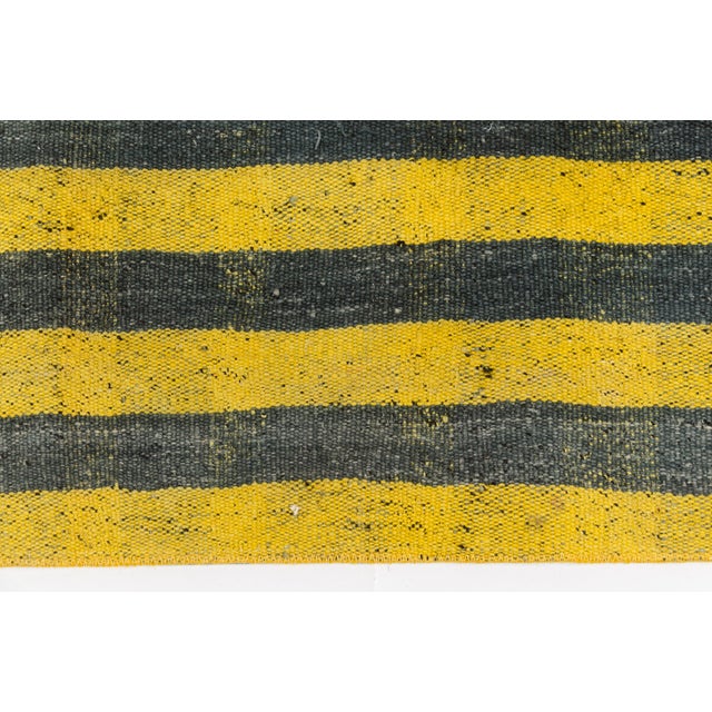 Mid 20th Century Wool Stripe Kilim Rug For Sale - Image 9 of 10