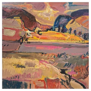 Jean Krillé, Landscape 100, Oil on Masonite, 1986