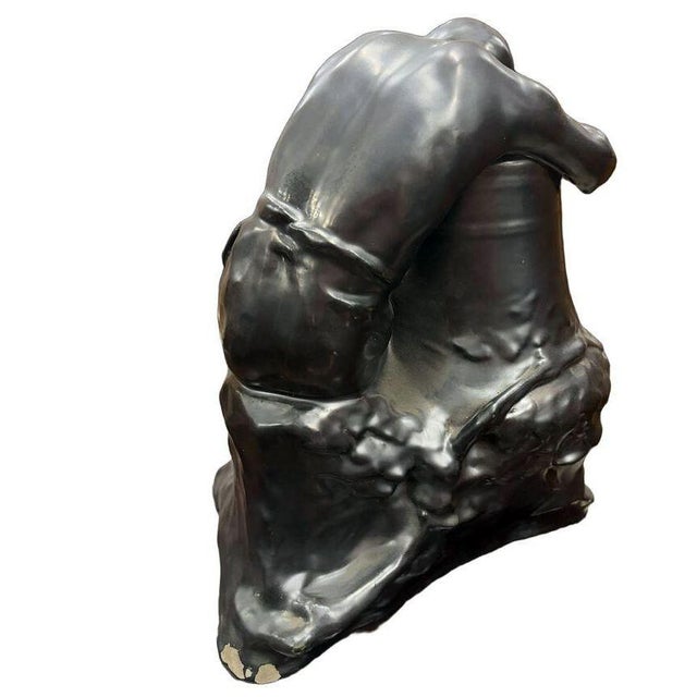 1930s 1930s Italian "Pensatore Campana" the Tinker Auguste Rodin Style Terracotta Sculpture For Sale - Image 5 of 9
