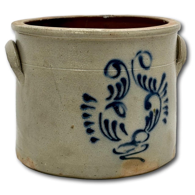 This Really is a Great Looking Authentic Antique American Country Primitive Stoneware Storage Crock. Circa Mid 19th...