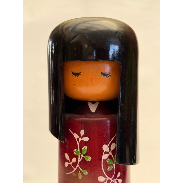 Wood Vintage Wooden Sosaku Kokeshi Doll by Seifu Gono For Sale - Image 7 of 11