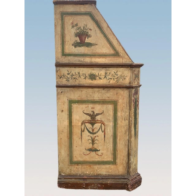 18th Century Italian Painted Secretary Desk For Sale - Image 4 of 9