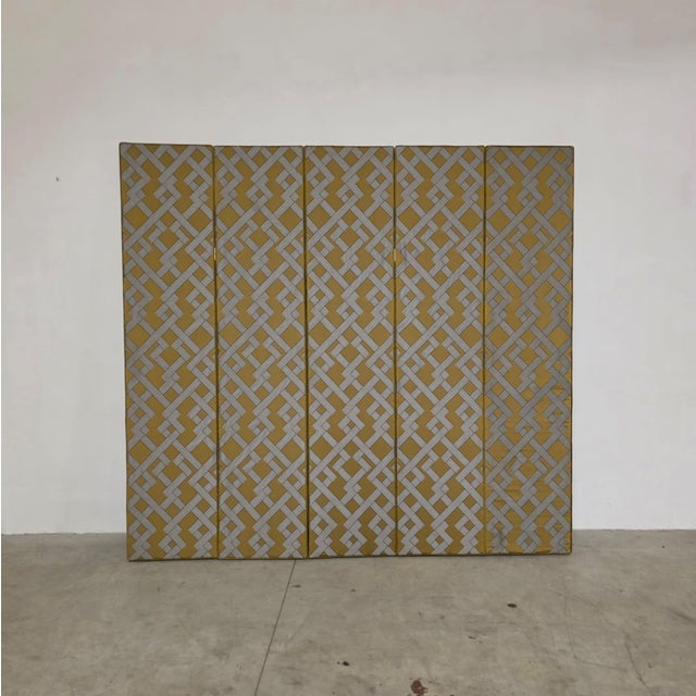 Black Hollywood Regency Screen, 1970s For Sale - Image 8 of 18