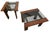 Mid-Century Modern Mid-Century Modern Lane Smoked Glass Walnut Side Tables - Set of 2 For Sale - Image 3 of 11