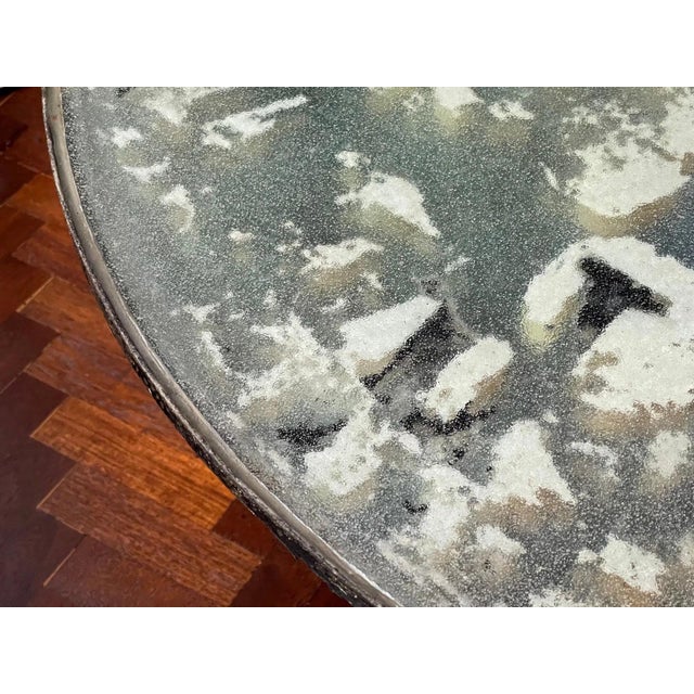 Late 19th Century Antique French Hand-Painted Tower Clock Face For Sale - Image 5 of 10