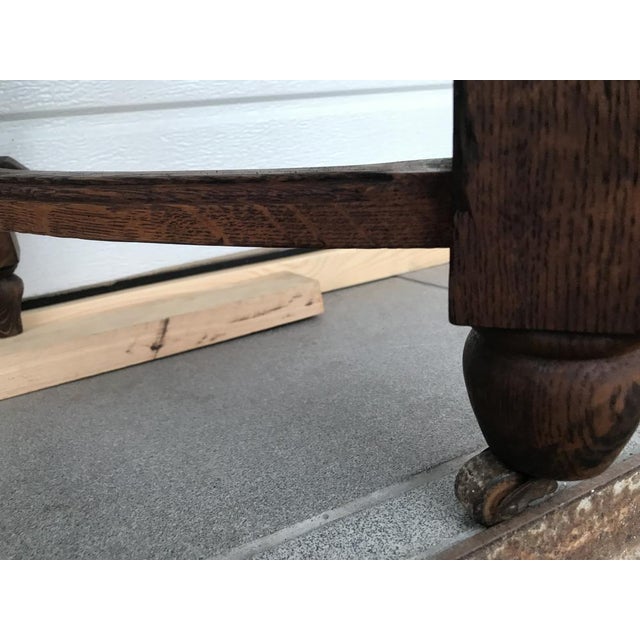 Art Nouveau Black Oak Desk, 1920s For Sale - Image 14 of 18