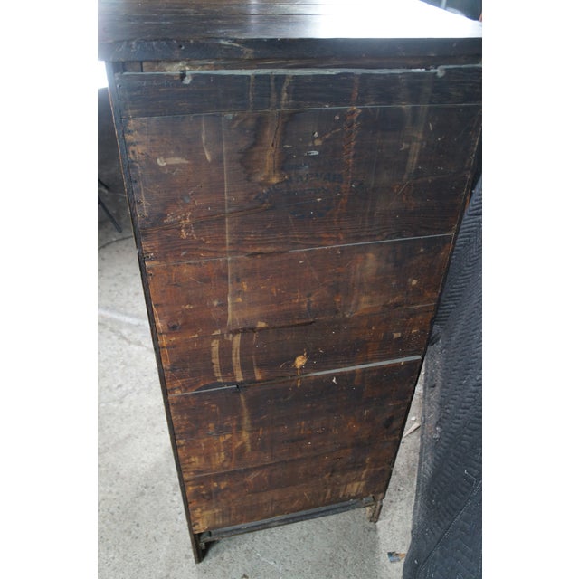 Brown Antique Harvard Company Quartersawn Oak Dental Cabinet Curio Showcase Display For Sale - Image 8 of 14