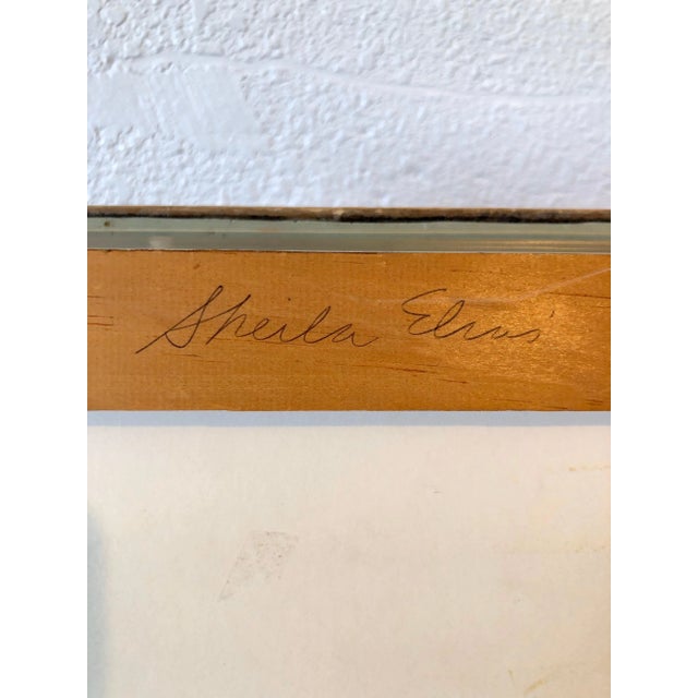 1980s "Silver Bullet" Abstract Mixed-Media Painting by Sheila Elias For Sale In Miami - Image 6 of 12