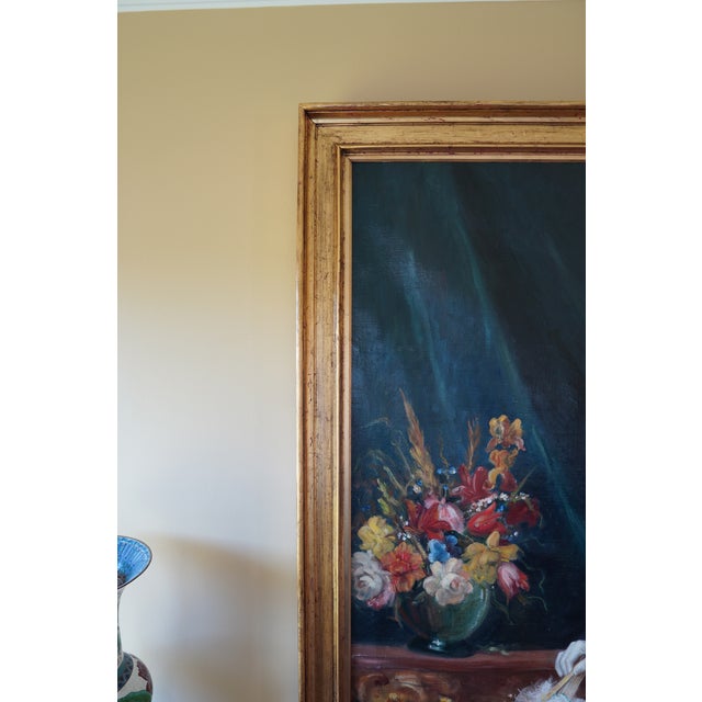 Vintage 1947 S. Scalora “Dorris” Oil Portrait Painting For Sale In Austin - Image 6 of 11