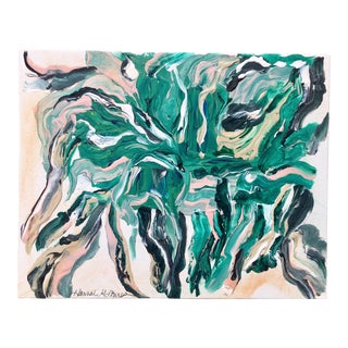 “Marbled Thoughts” Hannah McPherson Abstract Painting Print For Sale