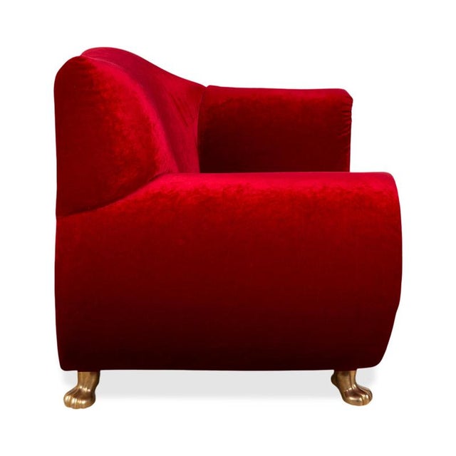 Red Velvet Gaudi Chair from Bretz For Sale - Image 10 of 14