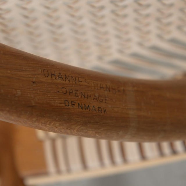 Vintage JH501 The Chair in Oak and Wicker by Hans Wegner, 1960s For Sale - Image 18 of 18