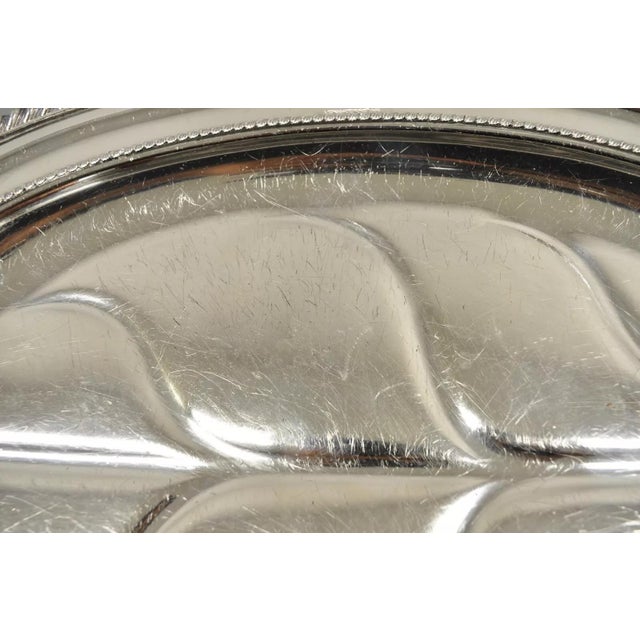Silver Antique English Victorian Silver Plated Paw Foot Meat Cutlery Chaffing Dish Tray For Sale - Image 8 of 12