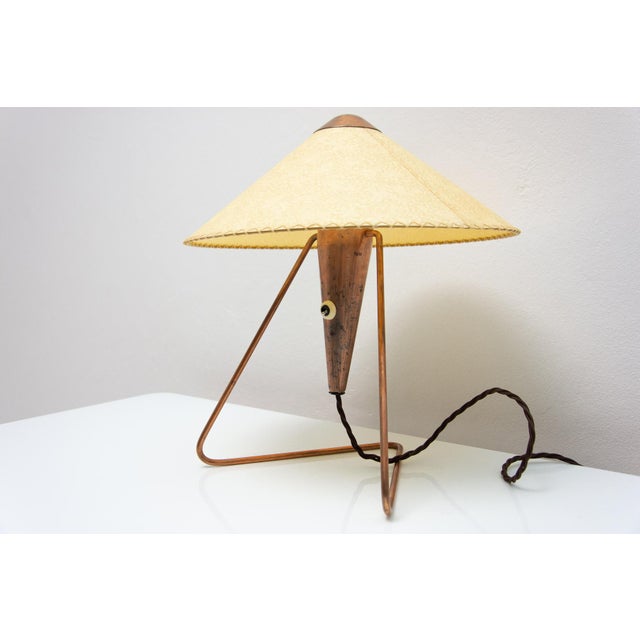 Mid-Century Modern Mid-Century Czech Tripod Table Lamp by Helena Frantová for Okolo, 1950s For Sale - Image 3 of 15