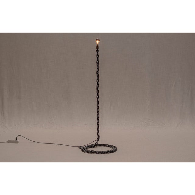 Artisan Chain Link Floor Lamp, France, 1960s For Sale - Image 3 of 8
