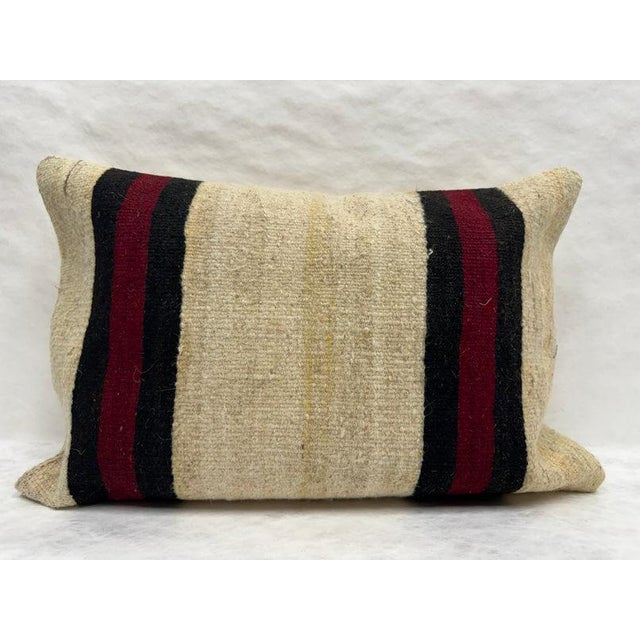 Turkish Hemp Pillow Cushion Natural Beige Black Burgundy Pillow Cushion Cover 16" x 24" #30242 Enhance your home decor...