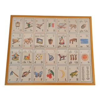 Italian Alphabet Poster in Parma by Forme, 1990s For Sale