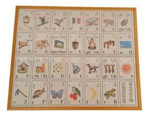 Italian Alphabet Poster in Parma by Forme, 1990s