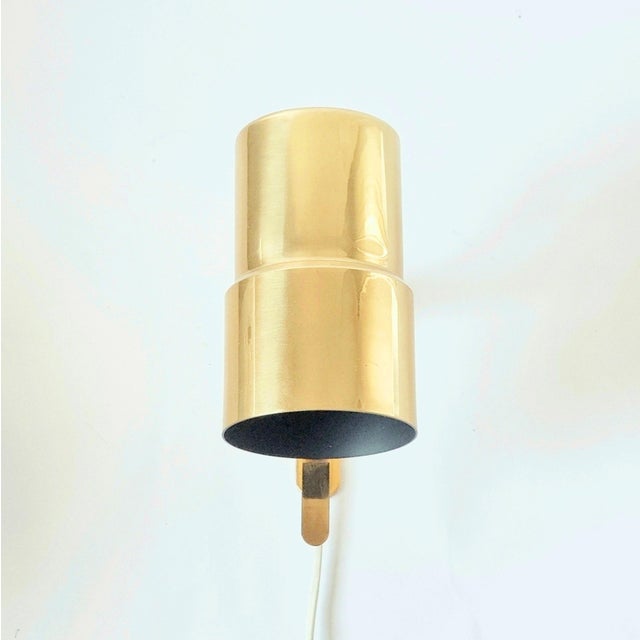 Mid-Century Modern Mid-Century Scandinavian Brass Model V-324 Wall Lights from Hans-Agne Jakobsson, Sweden, 1960s, Set of 2 For Sale - Image 3 of 10