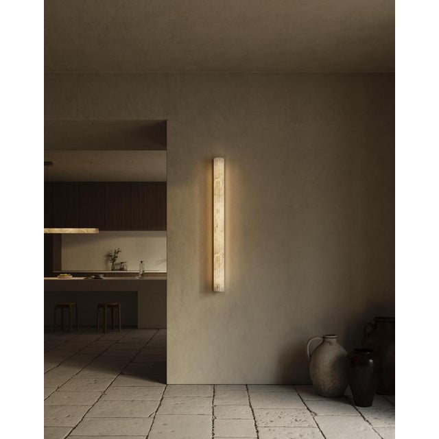 Large Roller WS Wall Lamp by United Alabaster For Sale - Image 13 of 16