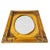 Beautiful, elegant vintage Baroque mirror made of gold-plated wood from the 1980s. The vintage gold mirror is 39 cm high,...