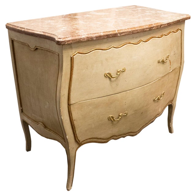 Rococo Style Handcrafted Two-Drawer Chest, 1850 For Sale