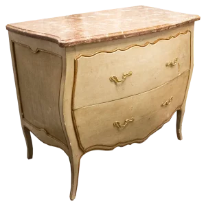 Rococo Style Handcrafted Two-Drawer Chest, 1850