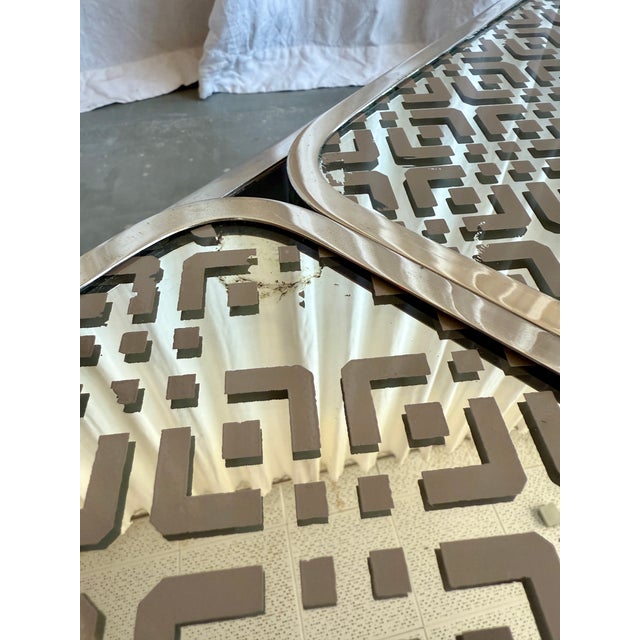 Mid-Century Modern Italian Chrome and Mirrored Glass Placemat Serving Trays by Tommaso Barbi, 1970s, Set of 4 For Sale - Image 16 of 18