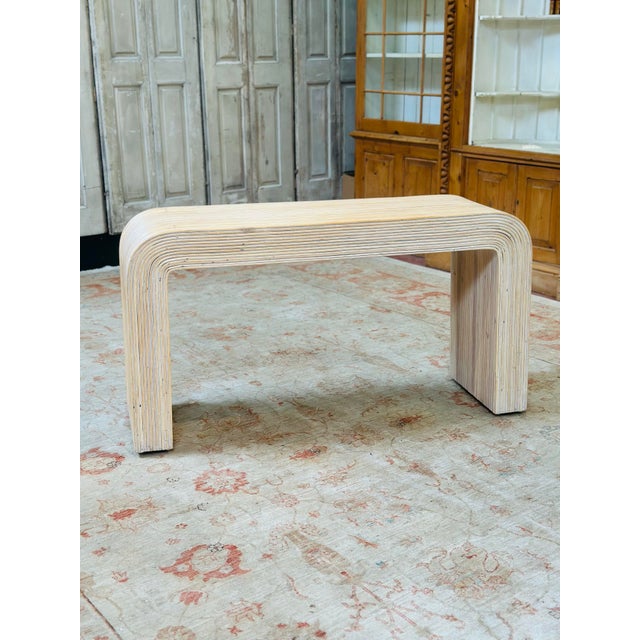 Vintage Pencil Reed Console Table For Sale - Image 4 of 11