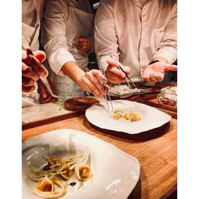 Indulge Nº7 Large White Handmade Porcelain Plates by Sarah-Linda Forrer, Set of 4 For Sale - Image 6 of 7