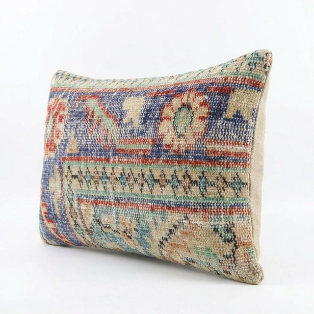 Mid-Century Modern Anatolian Kilim Lumbar Pillow Cover 14'' X 20'' For Sale - Image 3 of 4