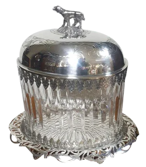 Antique Silver Plates Biscuit Barrel