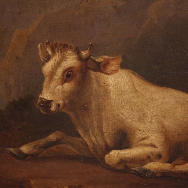 Italian Artist, Bucolic Landscape, 1830, Oil on Panel For Sale - Image 6 of 16