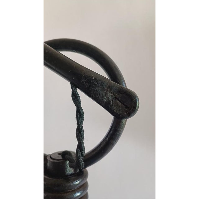 Textile Wrought Iron Floor Lamp, 1940s For Sale - Image 7 of 17