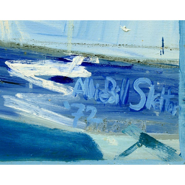 Modernist Blue Nude in Profile - Figurative Abstract by Allie William Skelton For Sale - Image 4 of 4